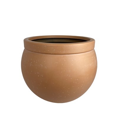 Veľký okrúhly kvetináč z imitácie hliny